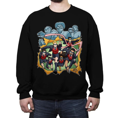 Giant Size Umbrella Men - Crew Neck Sweatshirt Crew Neck Sweatshirt RIPT Apparel Small / Black