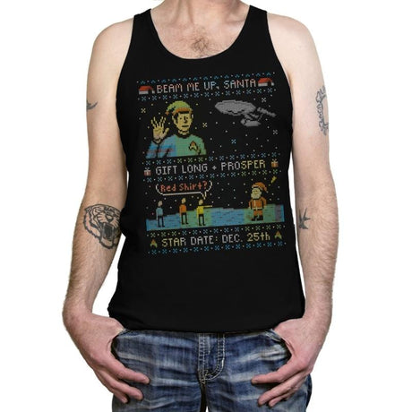 Gift Long and Prosper - Ugly Holiday - Tanktop Tanktop RIPT Apparel X-Small / Black