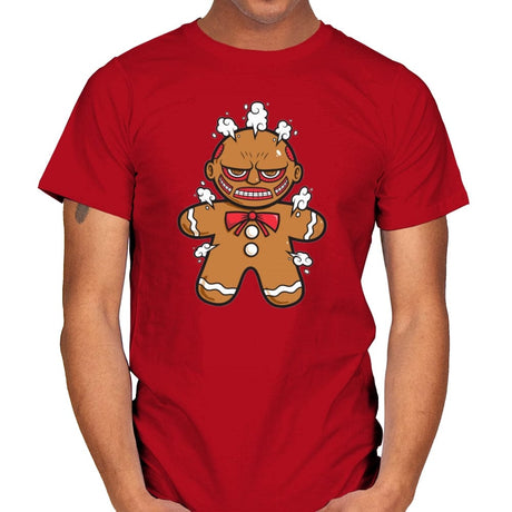 Gingerbread Titan - Mens T-Shirts RIPT Apparel Small / Red