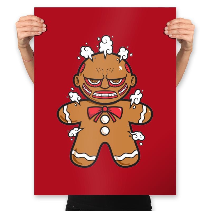 Gingerbread Titan - Prints Posters RIPT Apparel 18x24 / Red