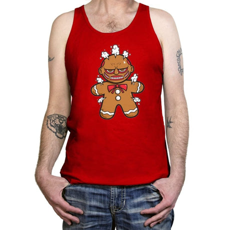 Gingerbread Titan - Tanktop Tanktop RIPT Apparel X-Small / Red