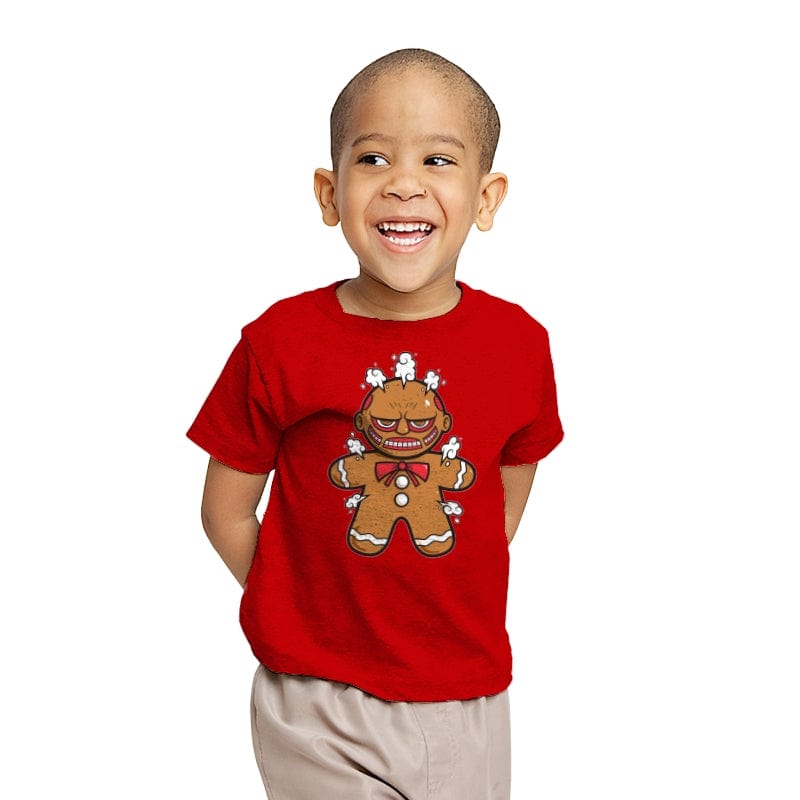 Gingerbread Titan - Youth T-Shirts RIPT Apparel X-small / Red