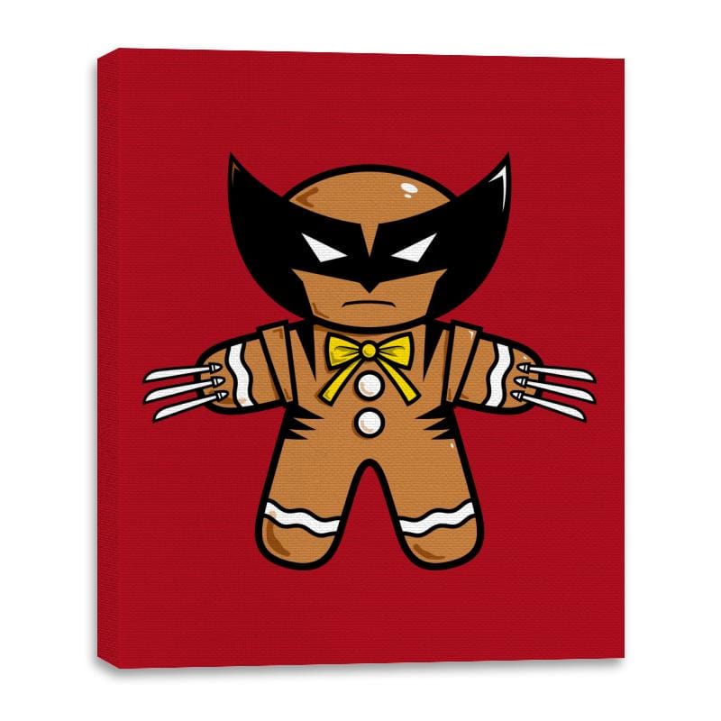 Gingerbread Wolvy - Canvas Wraps Canvas Wraps RIPT Apparel 16x20 / Red