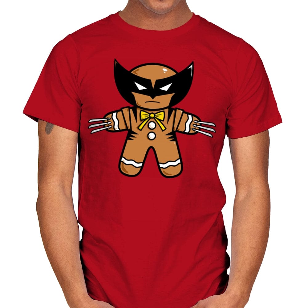 Gingerbread Wolvy - Mens T-Shirts RIPT Apparel Small / Red