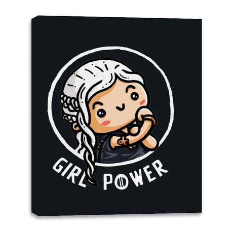 Girl Power Dany - Canvas Wraps Canvas Wraps RIPT Apparel 16x20 / Black