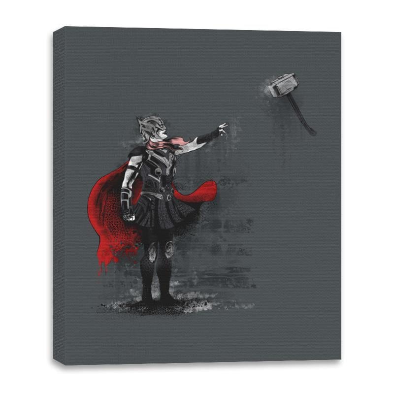 Girl with Hammer - Canvas Wraps Canvas Wraps RIPT Apparel 16x20 / Charcoal