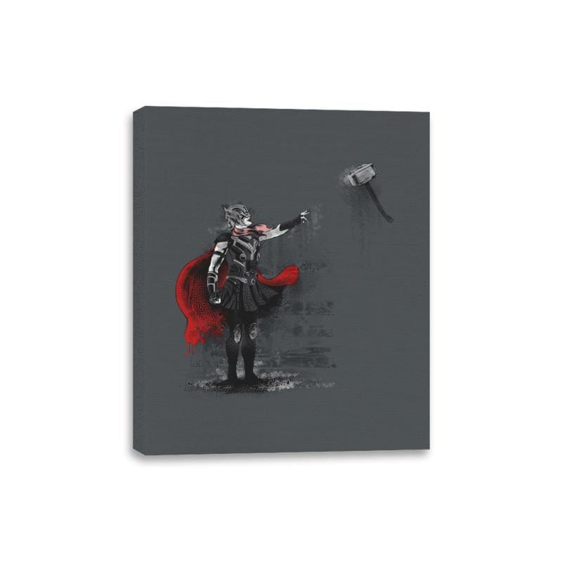 Girl with Hammer - Canvas Wraps Canvas Wraps RIPT Apparel 8x10 / Charcoal