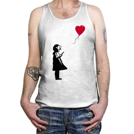 Girl with Phone! - Tanktop Tanktop RIPT Apparel X-Small / White