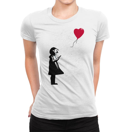 Girl with Phone! - Womens Premium T-Shirts RIPT Apparel Small / White