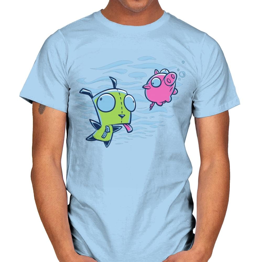 Girvana Exclusive - Mens T-Shirts RIPT Apparel Small / Light Blue