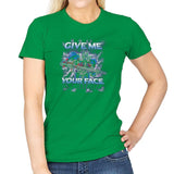 Give Me Your Face Exclusive - Womens T-Shirts RIPT Apparel Small / Irish Green