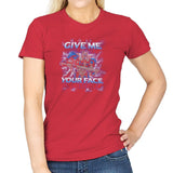 Give Me Your Face Exclusive - Womens T-Shirts RIPT Apparel Small / Red