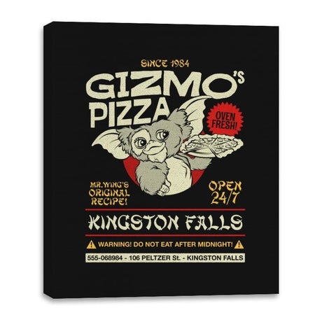 Gizmo's Pizza - Canvas Wraps Canvas Wraps RIPT Apparel 16x20 / Black