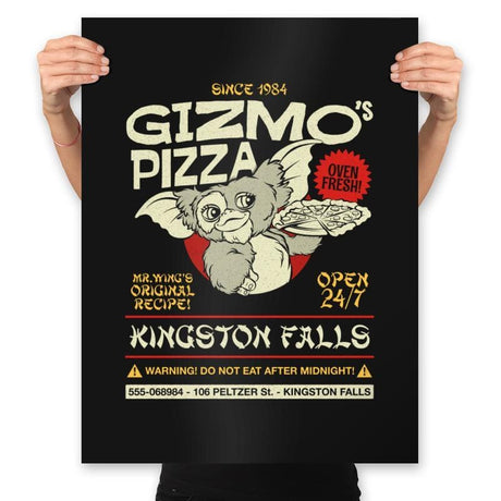 Gizmo's Pizza - Prints Posters RIPT Apparel 18x24 / Black