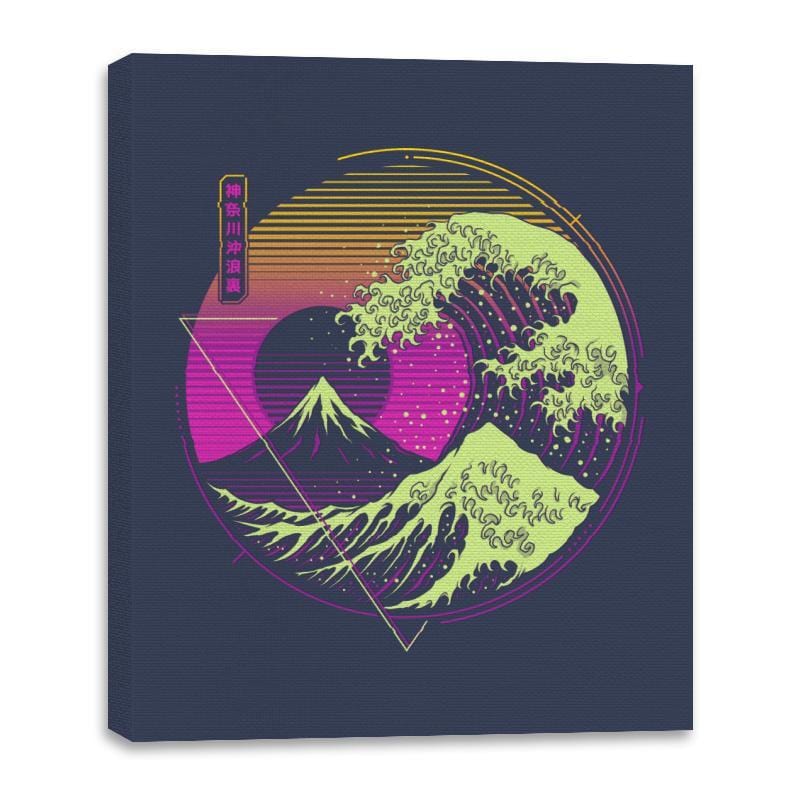 Glitch Wave - Canvas Wraps Canvas Wraps RIPT Apparel 16x20 / Navy