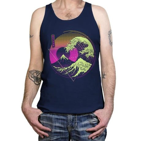 Glitch Wave - Tanktop Tanktop RIPT Apparel X-Small / Navy