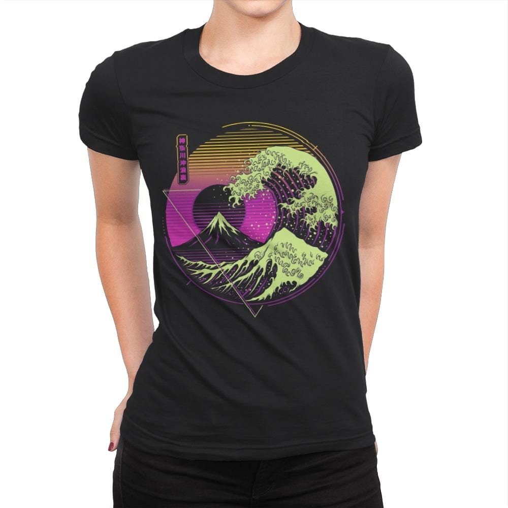 Glitch Wave - Womens Premium T-Shirts RIPT Apparel Small / Black