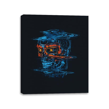 Glitchy Future - Canvas Wraps Canvas Wraps RIPT Apparel 11x14 / Black