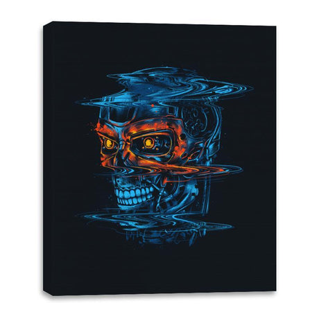 Glitchy Future - Canvas Wraps Canvas Wraps RIPT Apparel 16x20 / Black