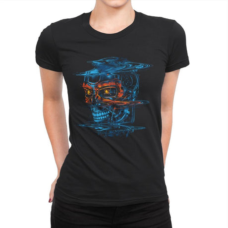 Glitchy Future - Womens Premium T-Shirts RIPT Apparel Small / Black