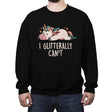 Glitterally Can't - Crew Neck Sweatshirt Crew Neck Sweatshirt RIPT Apparel Small / Black