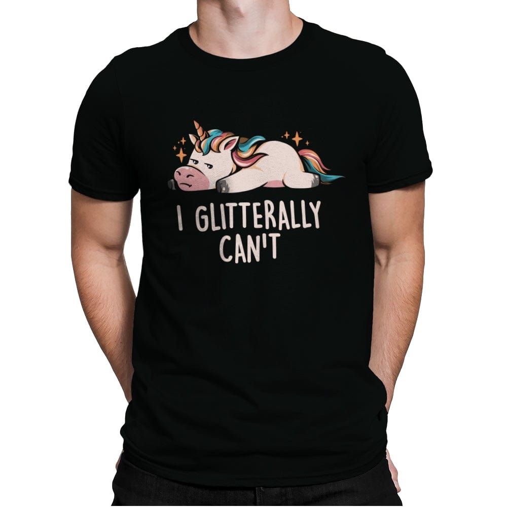 Glitterally Can't - Mens Premium T-Shirts RIPT Apparel Small / Black