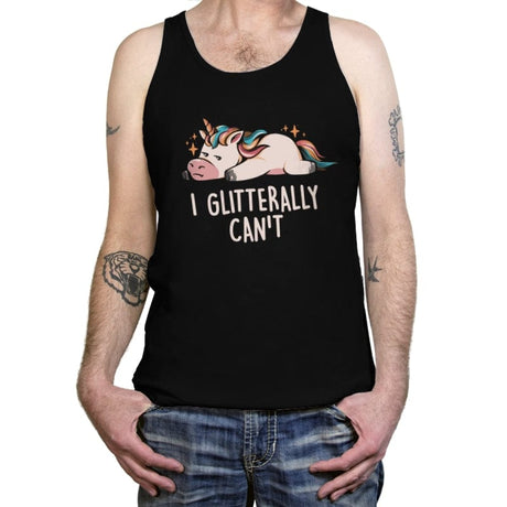 Glitterally Can't - Tanktop Tanktop RIPT Apparel X-Small / Black