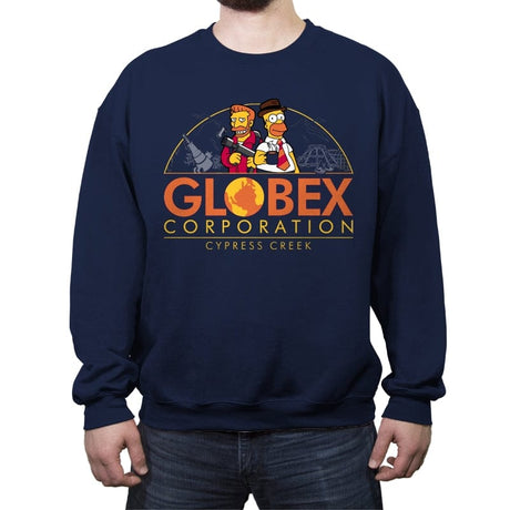 Globex Corp - Crew Neck Sweatshirt Crew Neck Sweatshirt RIPT Apparel Small / Navy