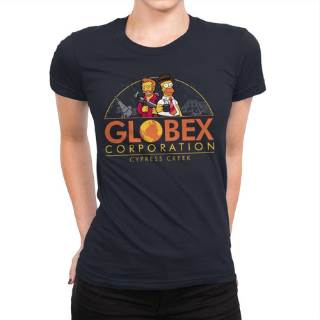 Globex Corp - Womens Premium T-Shirts RIPT Apparel Small / Midnight Navy