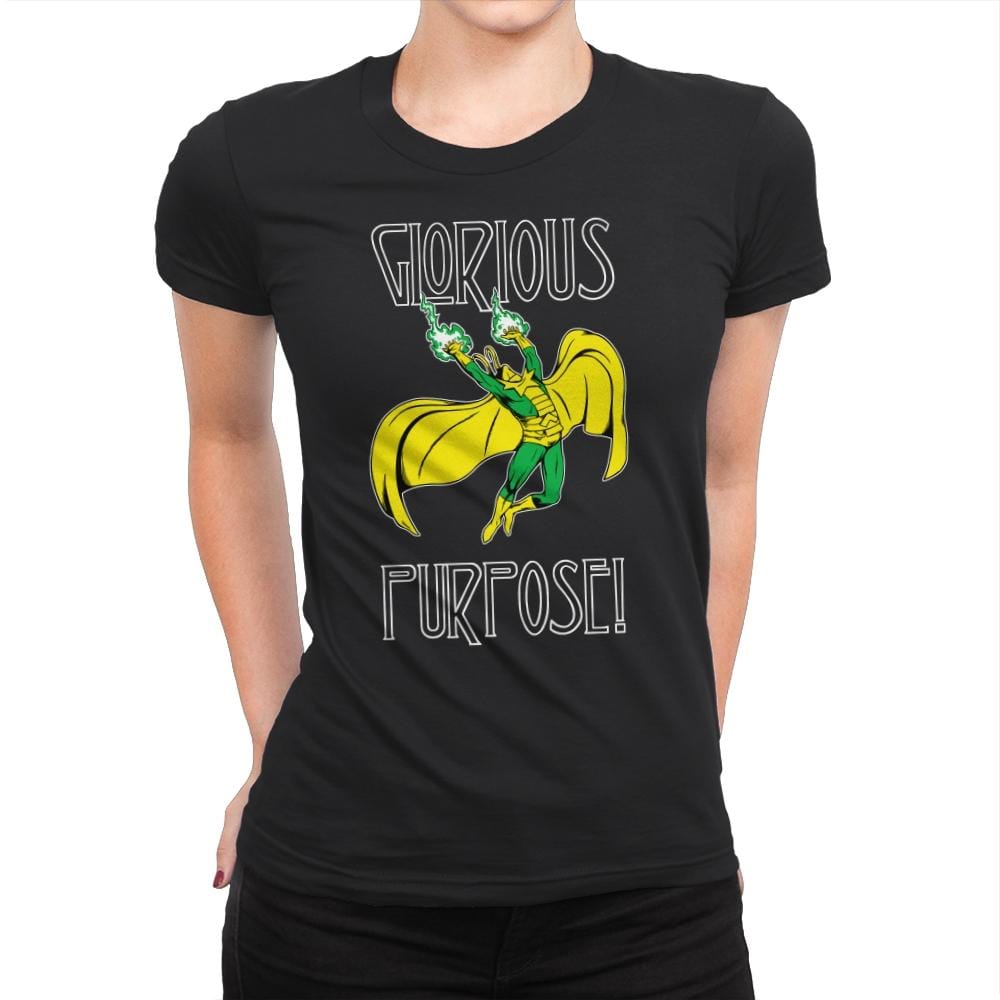 Glorious Purpose - Womens Premium T-Shirts RIPT Apparel Small / Black