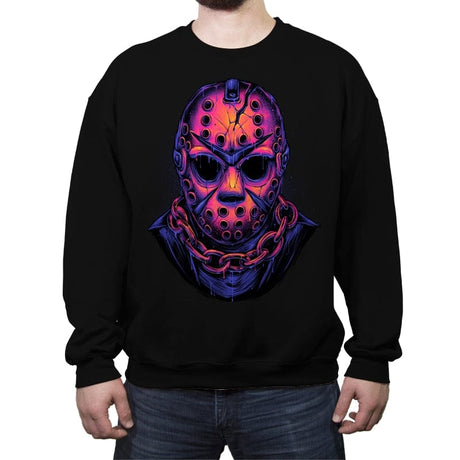 Glowing Camper - Crew Neck Sweatshirt Crew Neck Sweatshirt RIPT Apparel Small / Black