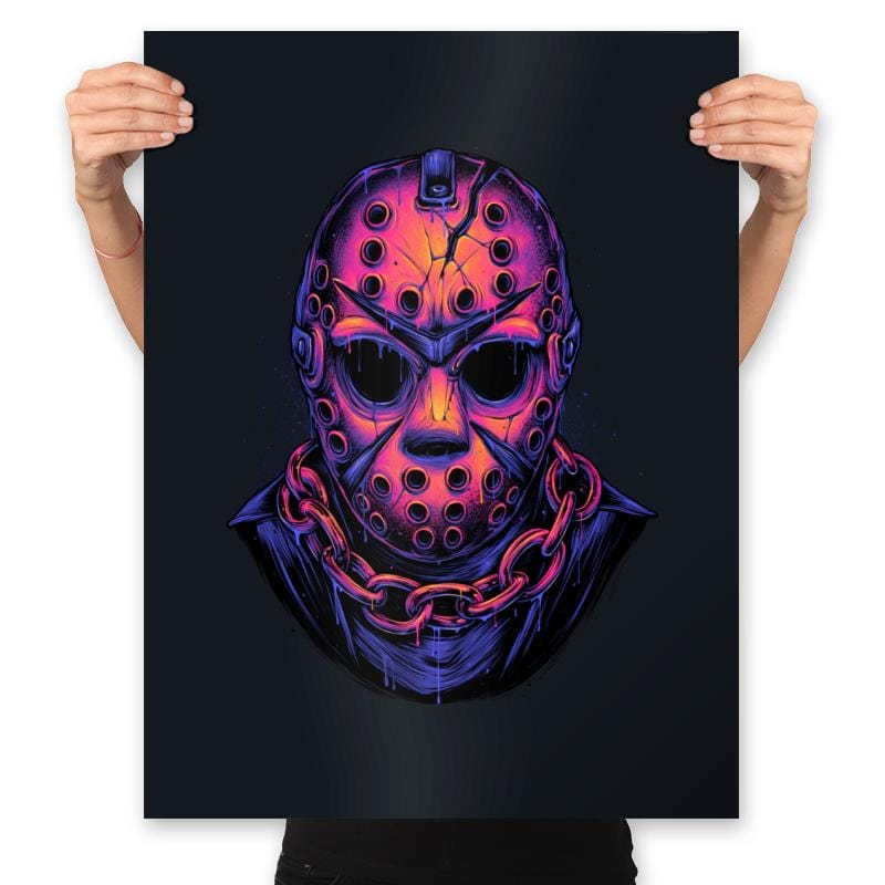 Glowing Camper - Prints Posters RIPT Apparel 18x24 / Black