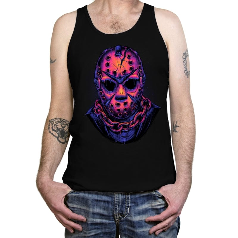 Glowing Camper - Tanktop Tanktop RIPT Apparel X-Small / Black