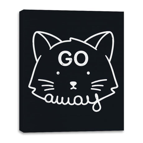 Go Away - Canvas Wraps Canvas Wraps RIPT Apparel 16x20 / Black