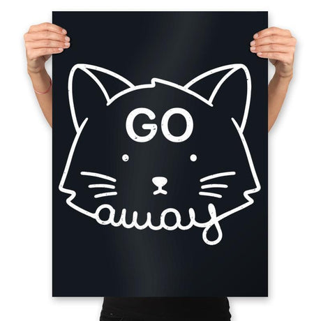 Go Away - Prints Posters RIPT Apparel 18x24 / Black