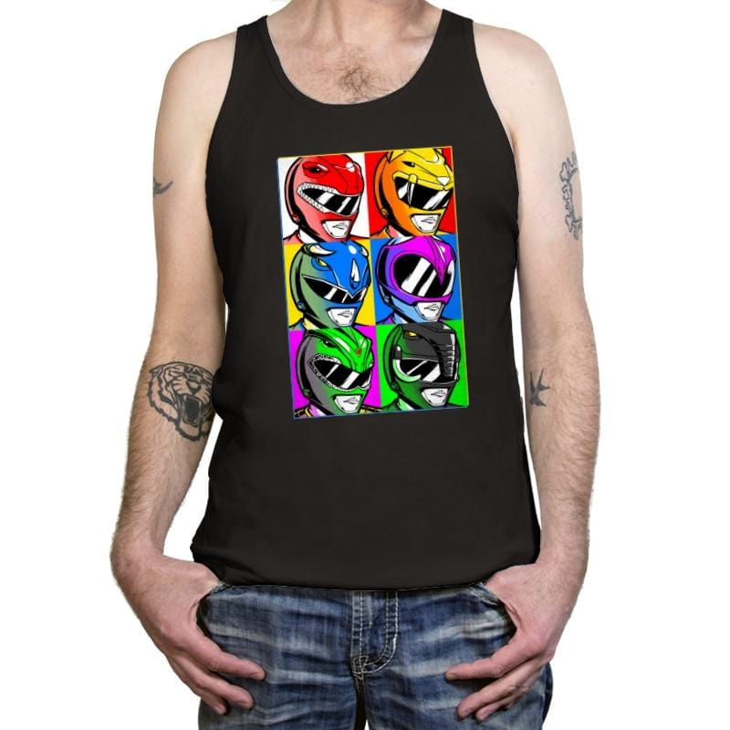 Go Go Pop Art Rangers! - Tanktop Tanktop RIPT Apparel