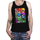 Go Go Pop Art Rangers! - Tanktop Tanktop RIPT Apparel X-Small / Black