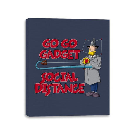 Go Go Social Distance - Canvas Wraps Canvas Wraps RIPT Apparel 11x14 / Navy