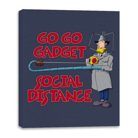 Go Go Social Distance - Canvas Wraps Canvas Wraps RIPT Apparel 16x20 / Navy