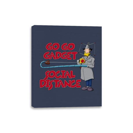 Go Go Social Distance - Canvas Wraps Canvas Wraps RIPT Apparel 8x10 / Navy