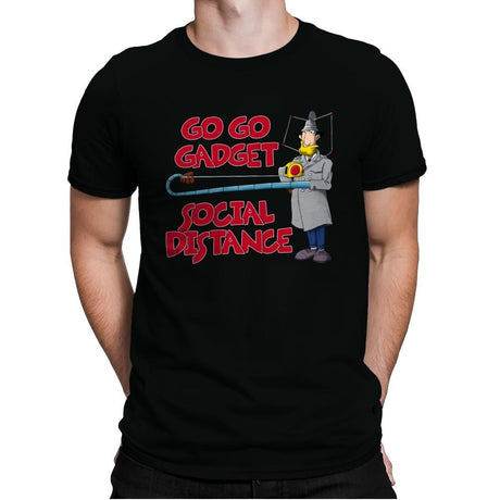 Go Go Social Distance - Mens Premium T-Shirts RIPT Apparel Small / Black