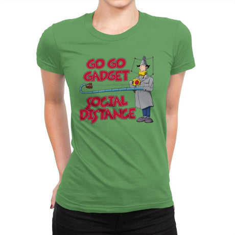 Go Go Social Distance - Womens Premium T-Shirts RIPT Apparel Small / Kelly