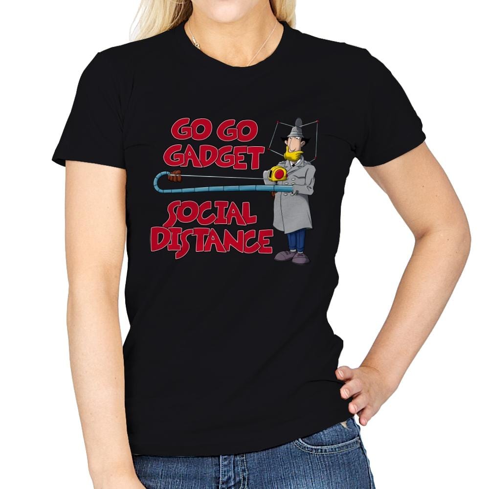 Go Go Social Distance - Womens T-Shirts RIPT Apparel Small / Black