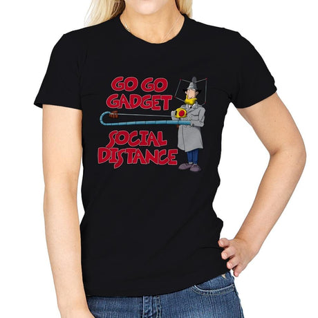 Go Go Social Distance - Womens T-Shirts RIPT Apparel Small / Black