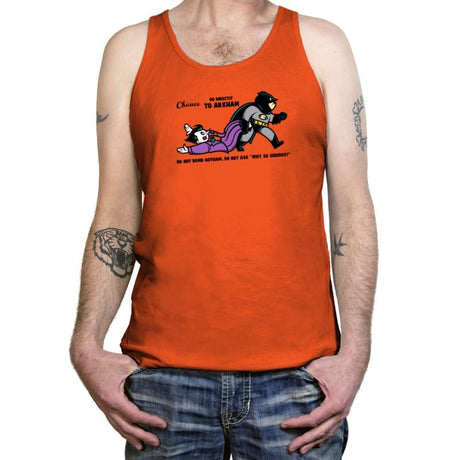 Go to Arkham  - Tanktop Tanktop RIPT Apparel X-Small / Orange