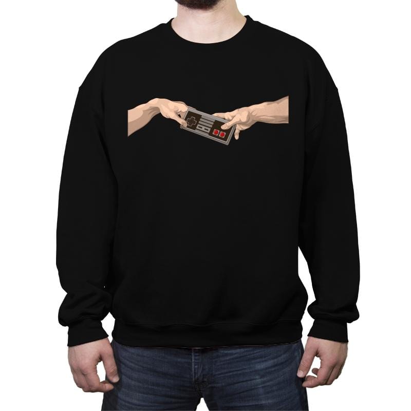 God Mode - Crew Neck Sweatshirt Crew Neck Sweatshirt RIPT Apparel Small / Black