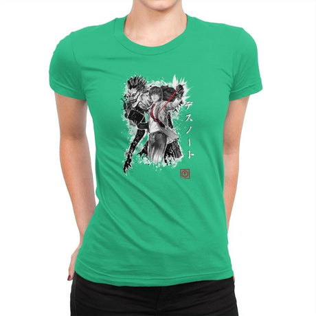 God of the New World - Sumi Ink Wars - Womens Premium T-Shirts RIPT Apparel Small / Kelly Green