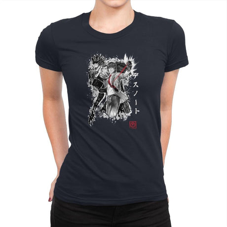 God of the New World - Sumi Ink Wars - Womens Premium T-Shirts RIPT Apparel Small / Midnight Navy