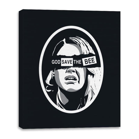 God Save The Bee - Canvas Wraps Canvas Wraps RIPT Apparel 16x20 / Black