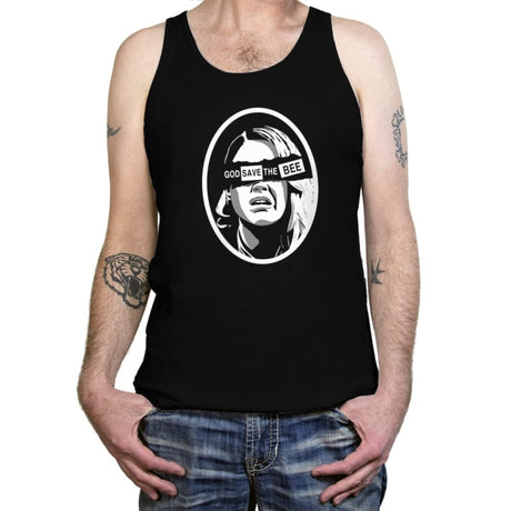 God Save The Bee - Tanktop Tanktop RIPT Apparel X-Small / Black